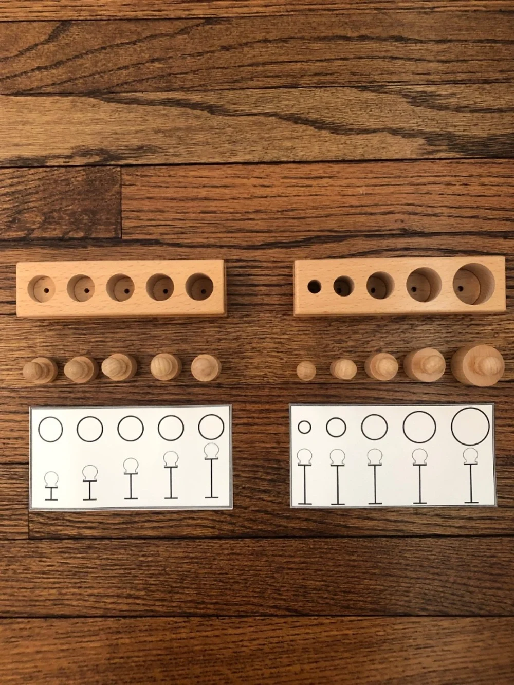 Montessori Knobbed Cylinder Blocks 4-piece Set by CANMOM